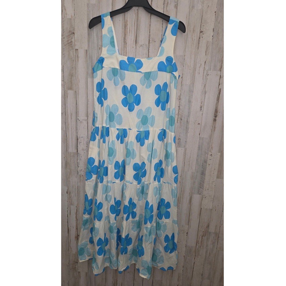 Jacquie The Label M Tiered Maxi Sundress Dress Floral semi-sheer Wide-strap